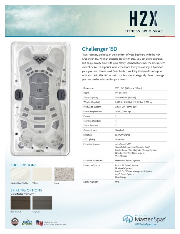 Floor model, Demo or Refurbished & "Certified" Swim Spas.